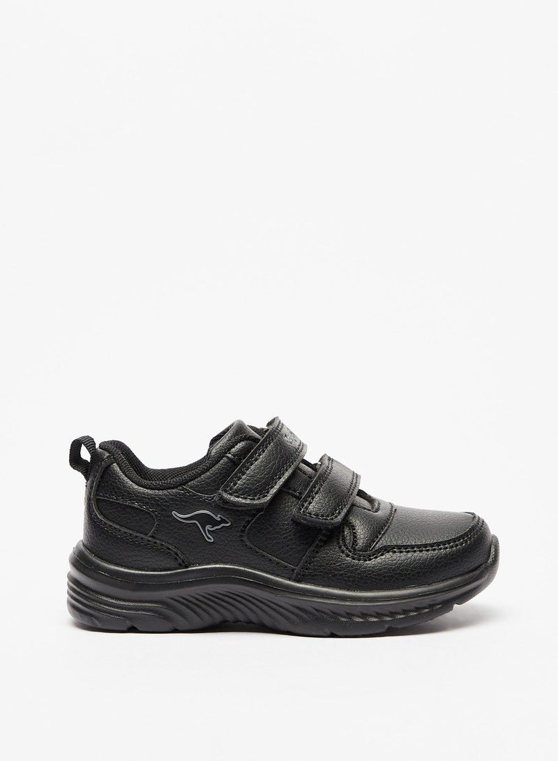 Textured Sneakers with Hook and Loop Closure