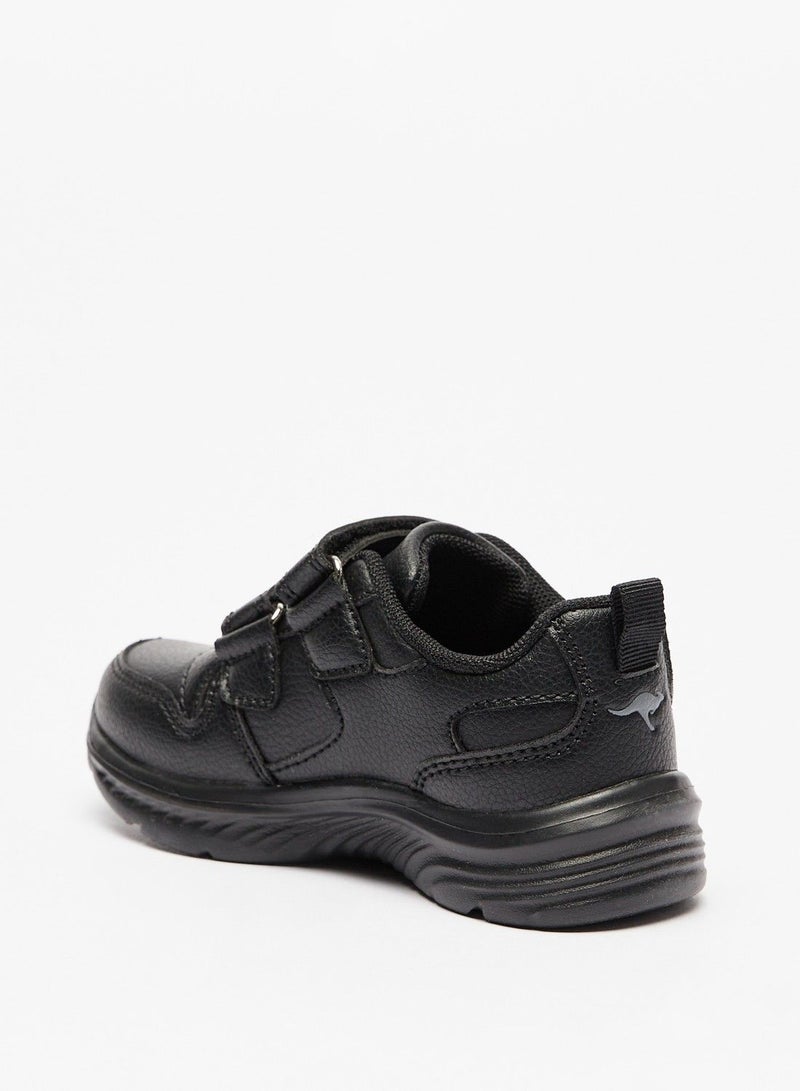 Textured Sneakers with Hook and Loop Closure