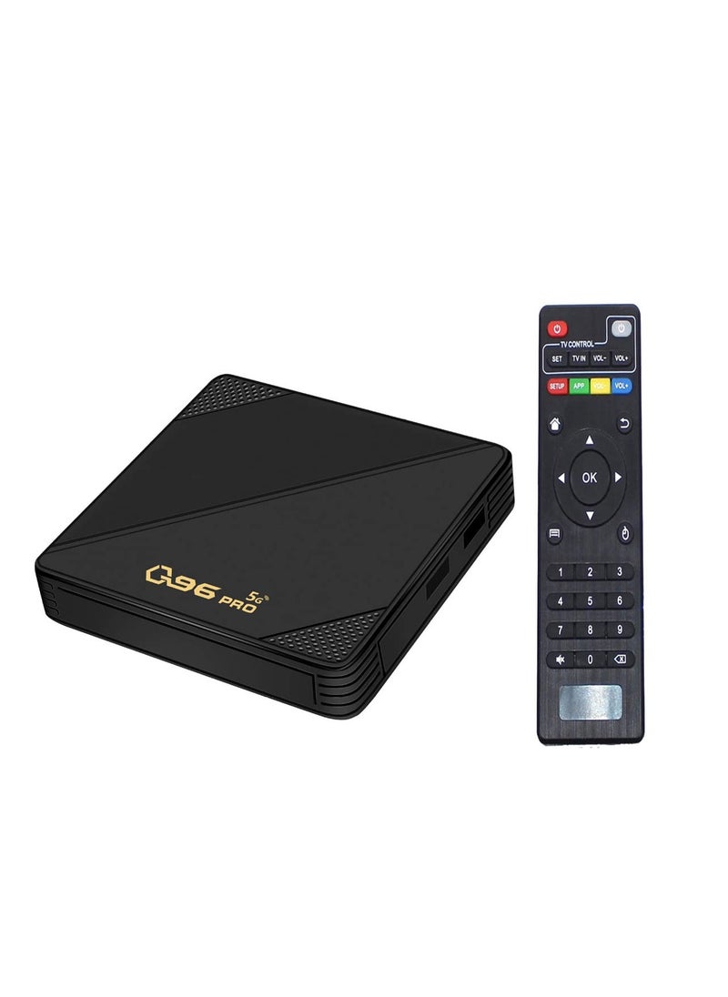 YUNSYE - Q96 PRO Android TV Box 10.0 4GB 32GB Smart TV Box Android Box 905L2 Ultra HD 1080P 4K HDR WiFi 2.4GHz 5.8GHz Bluetooth 4.1 Set Top Box 100M Internet Smart TV Box Media Player (4GB Ram+32GB ROM) - Image 1
