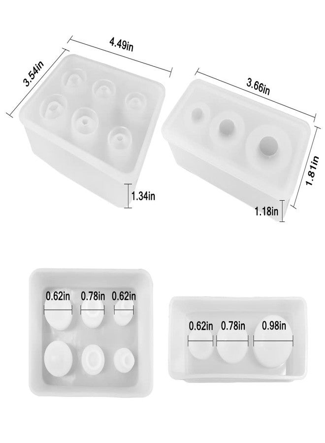 DLAND 2 Pcs Ball Silicone Resin Molds, Sphere Bead Resin Epoxy Universe Spheroid Molds, Pendant Casting Molds for DIY Jewelry Making - Image 5