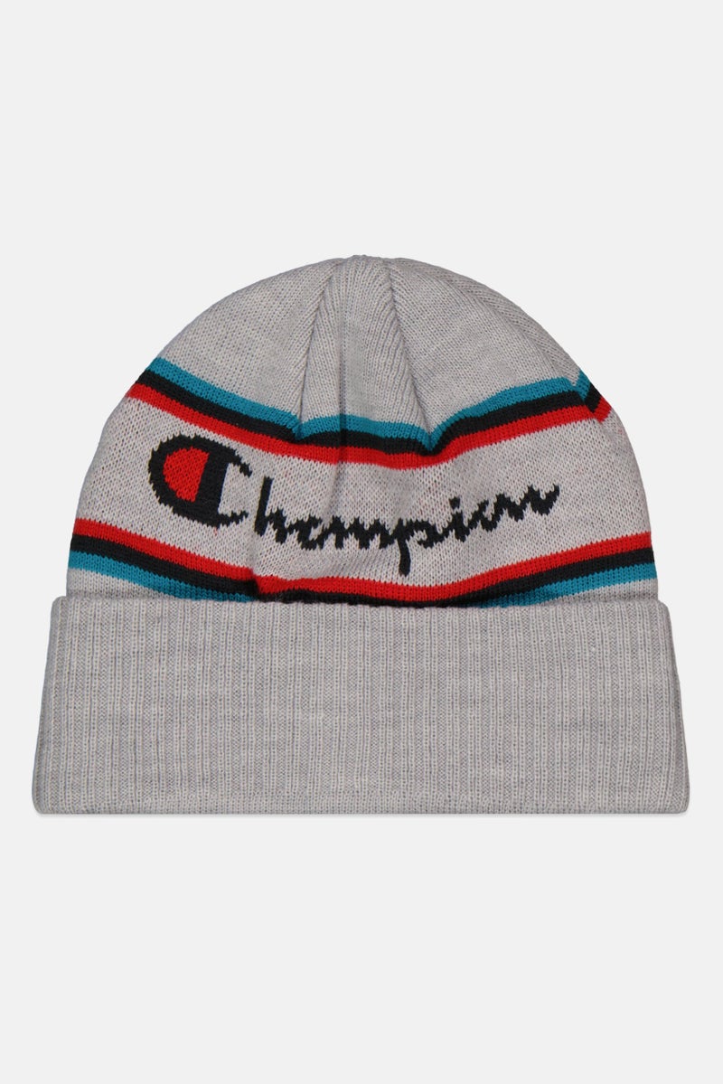 Champion Women Brand Logo Beanie, Grey  - Image 1