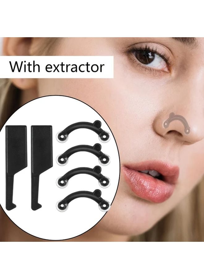 2 Sets L Black Nose Bridge Lifter Adjustable Nose Shaper Invisible Pads Painless Insertion - Image 2