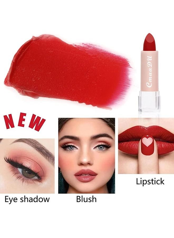Matte Lipstick Makeup Set, Matte Long Wear Non-stick Cup, Colorfast Waterproof Lip Gloss 5-Pack
