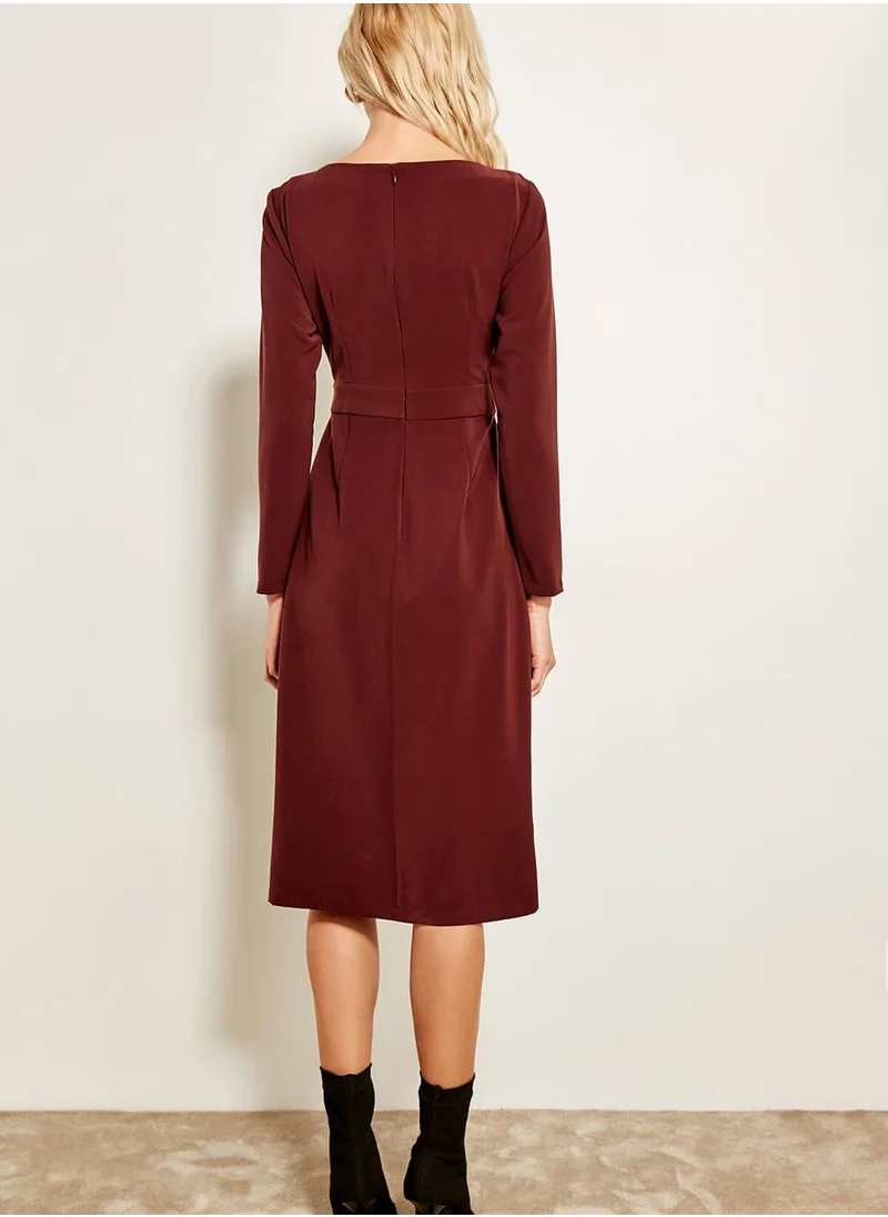trendyol Front Split Button Detail Dress