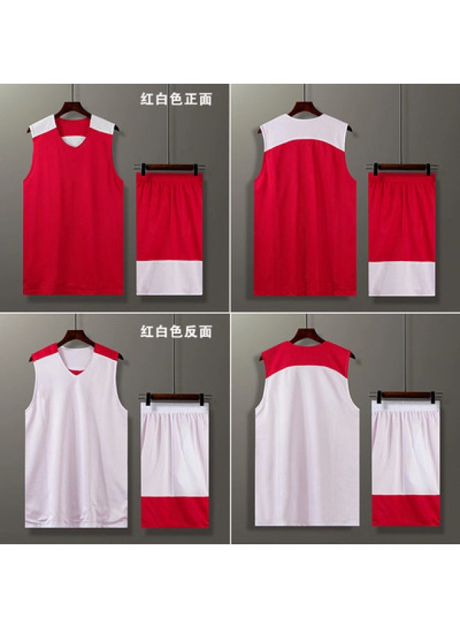 High-resistant Double-sided Basketball Suit Children's Adult Vest College Student Team Compeion Training Jersey Team Uniform Print