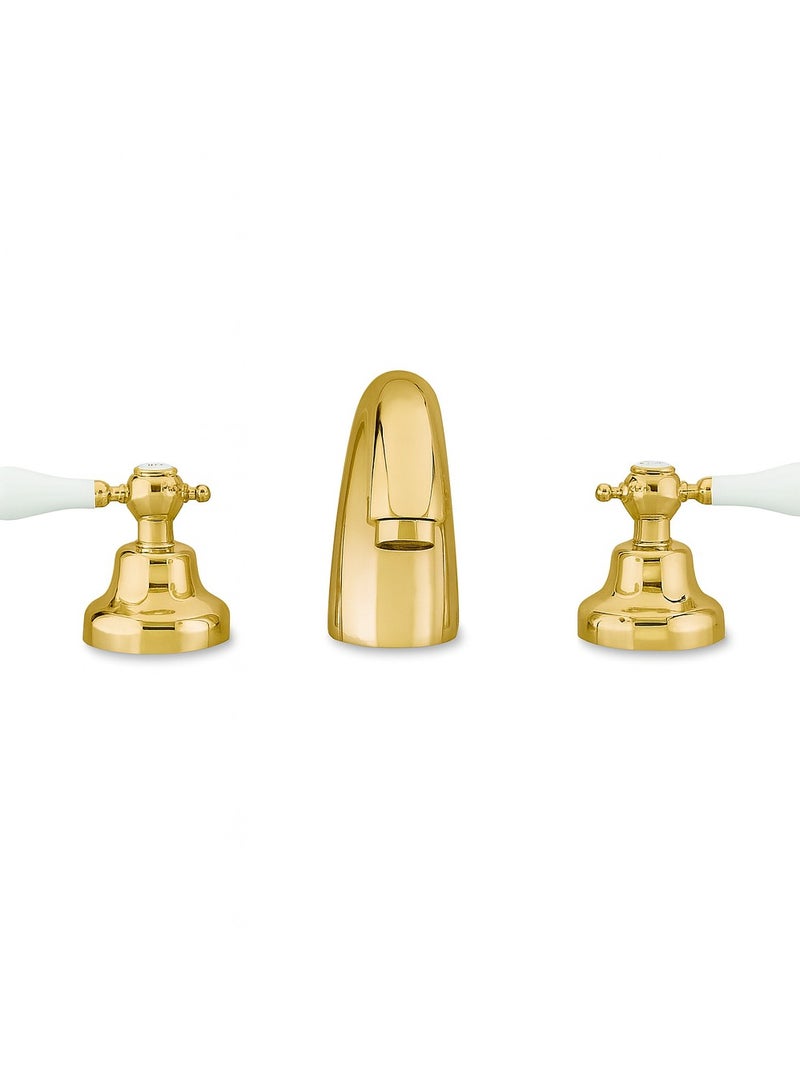 جي أس خلاط مغسلة 3 خرم كروم زهبى 1735 - Image 2