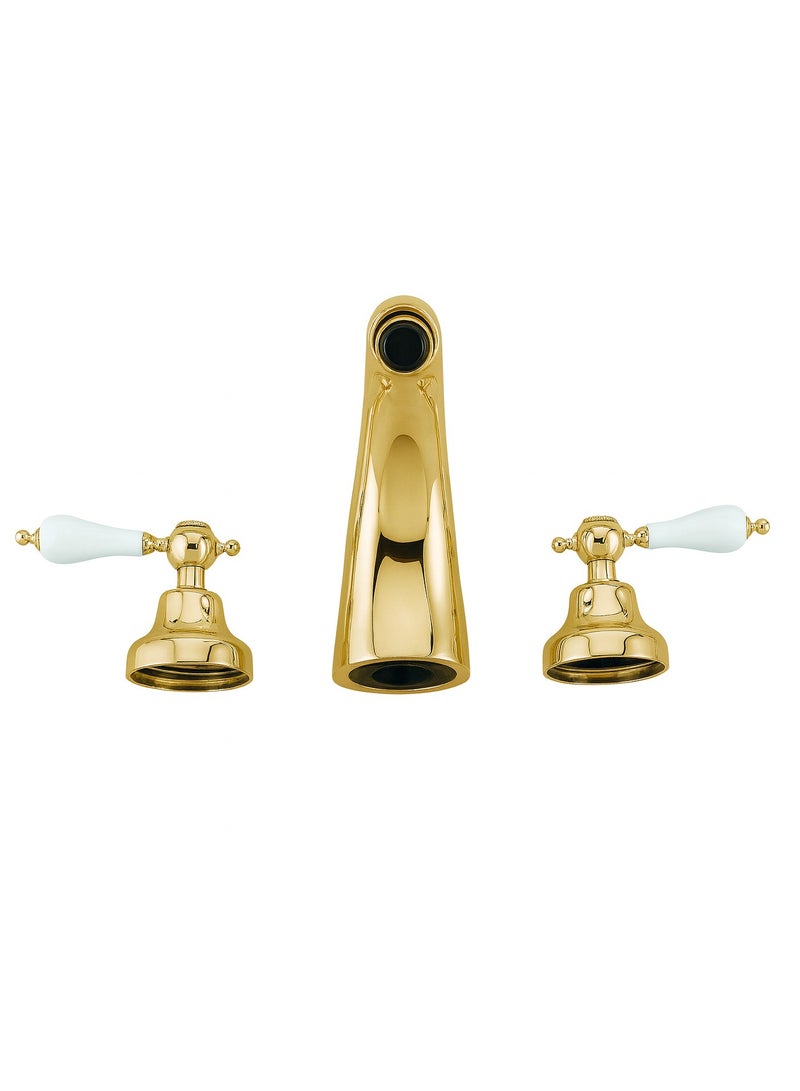 جي أس خلاط مغسلة 3 خرم كروم زهبى 1735 - Image 4