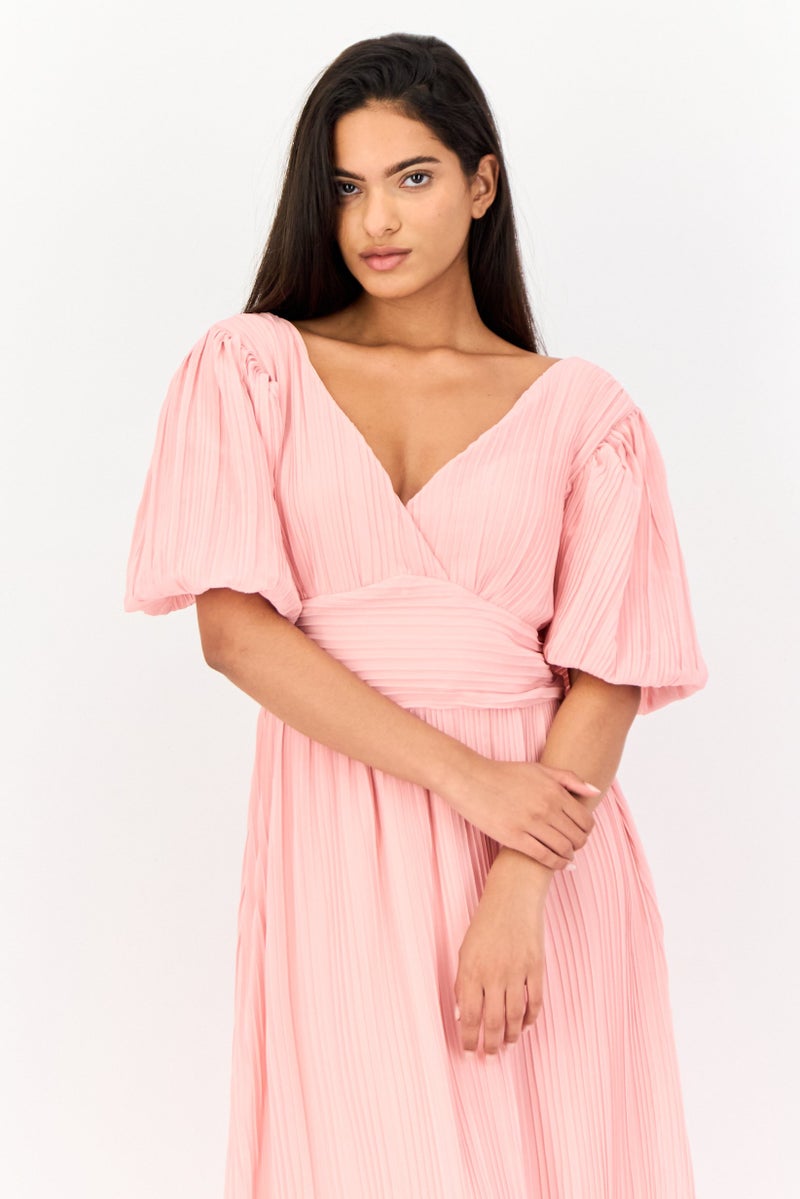 Archive Design Studio Women Plain Midi Dress, Pink - Image 2