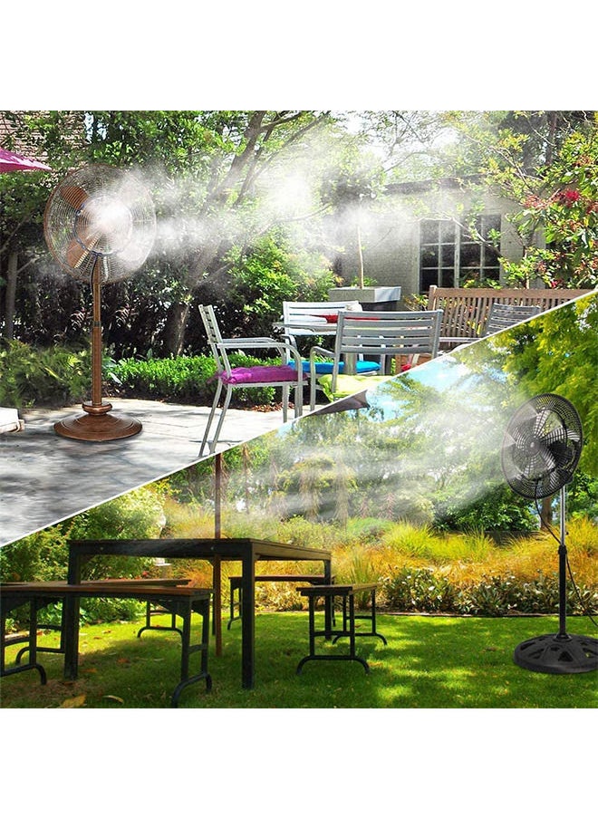 30cm 12inch Fan Misting Kit Outdoor Misting Cooling System with 5m Misting Line 5pcs Brass Mist Nozzles and Metal Adapter for Patio Garden Lawn Greenhouse Breeze BBQ Party - pzsku/ZE3AF643E65684238769BZ/45/_/1689908871/cd3cd73c-1a08-4a90-b9f6-e501ae8d98e2