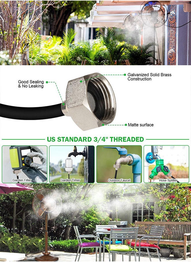 30cm 12inch Fan Misting Kit Outdoor Misting Cooling System with 5m Misting Line 5pcs Brass Mist Nozzles and Metal Adapter for Patio Garden Lawn Greenhouse Breeze BBQ Party - pzsku/ZE3AF643E65684238769BZ/45/_/1689909685/95892bf9-ac50-483e-abe0-7d5ae9fbce6b