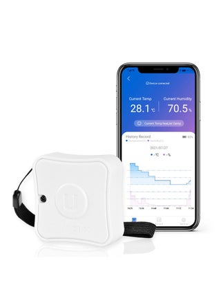 Magnetic Thermometer Indoor, HOLDPEAK 930A Smart Humidity Temperature Sensor with APP Function, Thermometer Hygrometer Remote Monitor 24/7 Data Record with Alarm, 262ft Range White - pzsku/ZE3AF69E7720D53030E51Z/45/_/1659603980/5024687f-14be-4ca2-89ea-acbd761e99e1