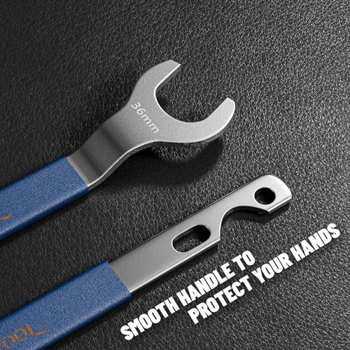 YSSNIUTOOL Fan Clutch Wrench Set,32mm & 36mm Wrenches - Essential Tool for BMW, Ford, GM, Chevrolet, Fan Clutch Removal Kit,Water Pump Holder, Fan Clutch Nut Wrench Removal Kit (Blue) - Image 3