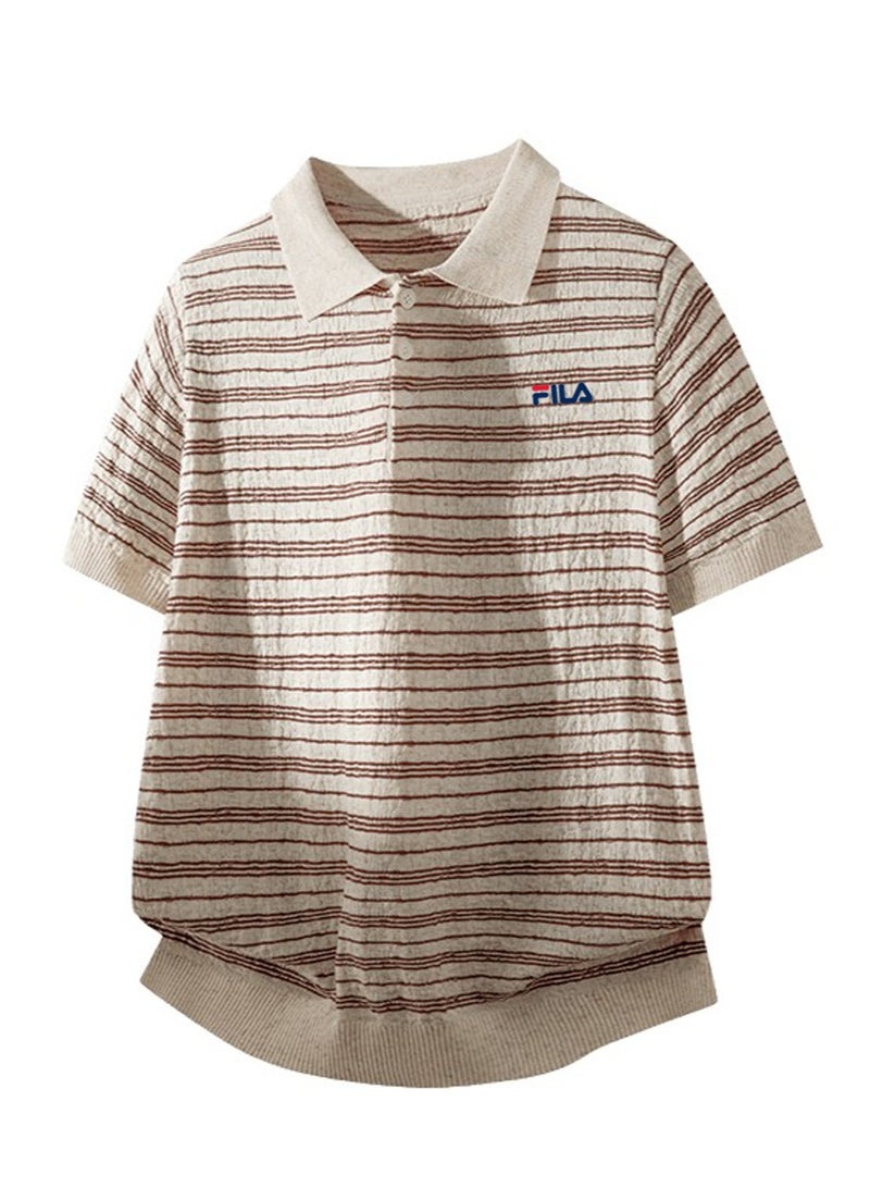 فيلا FILA striped Polo shirt for men and women - Image 3