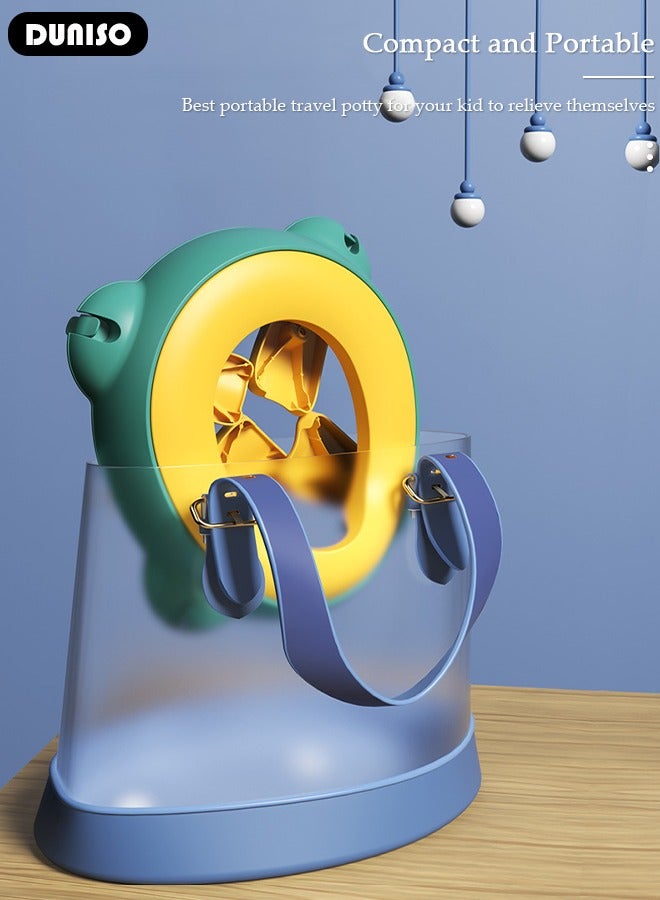 DUNISO Folding Potty Training Toilet for Kids, Foldable Portable Car Potty with Storage Bags, Travel Potty Chair for Children's, Reusable Potty Toddler for Travel Camping Park Indoor Outdoor - Image 5