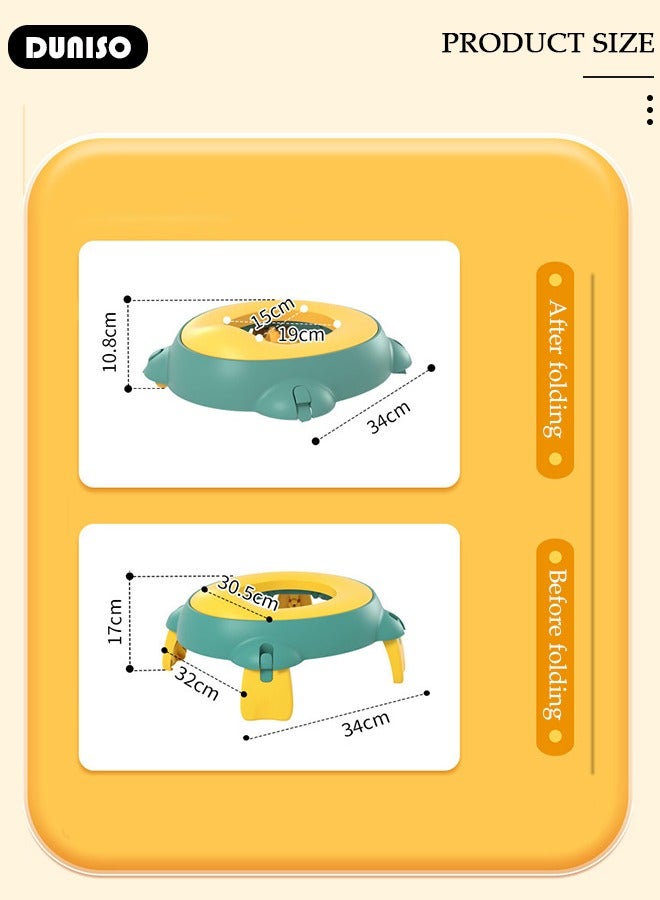 DUNISO Folding Potty Training Toilet for Kids, Foldable Portable Car Potty with Storage Bags, Travel Potty Chair for Children's, Reusable Potty Toddler for Travel Camping Park Indoor Outdoor - Image 4