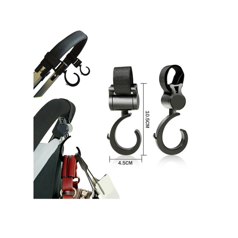 SOLARAE Buggy Grippers & Pram Clips Set 6 Stoller Clips & 2 Hooks Pram Muslin Blanket Clamps Stroller Pegs to Hook Toys Cover Toys - Image 4