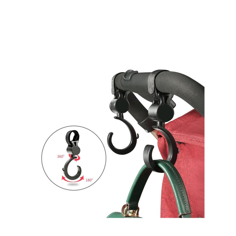 SOLARAE Buggy Grippers & Pram Clips Set 6 Stoller Clips & 2 Hooks Pram Muslin Blanket Clamps Stroller Pegs to Hook Toys Cover Toys - Image 5