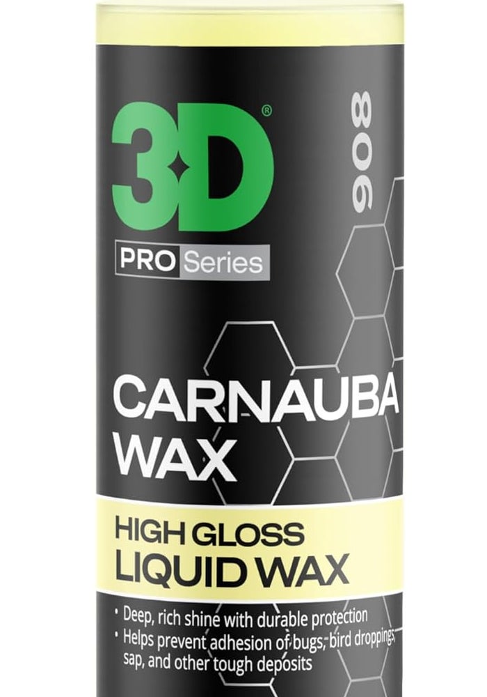 3D Carnauba Wax - 16 oz | High Gloss Liquid Wax for Ultimate Protection & Deep Shine - Image 1