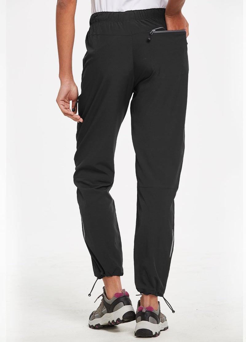 baleaf Women's Hiking Pants Quick Dry Water Resistant Lightweight Joggers Pant for All Seasons Elastic Waist Black Size XXL - Image 3