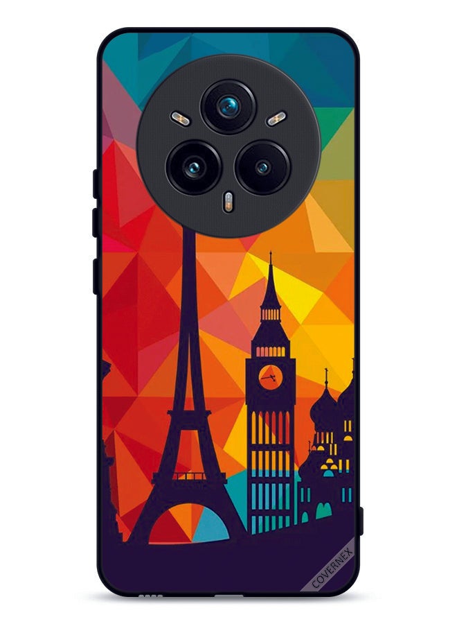 Covernex Realme 14 Pro 5G Protective Case Cover Colorful Pattern Paris