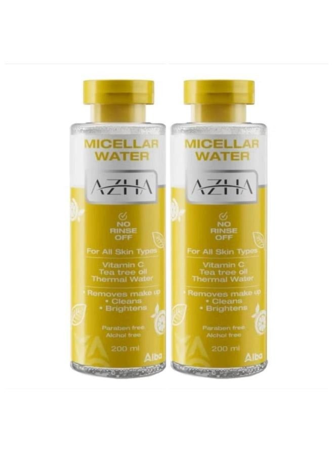 AZHA 2 pieces Micellar water 200ML 