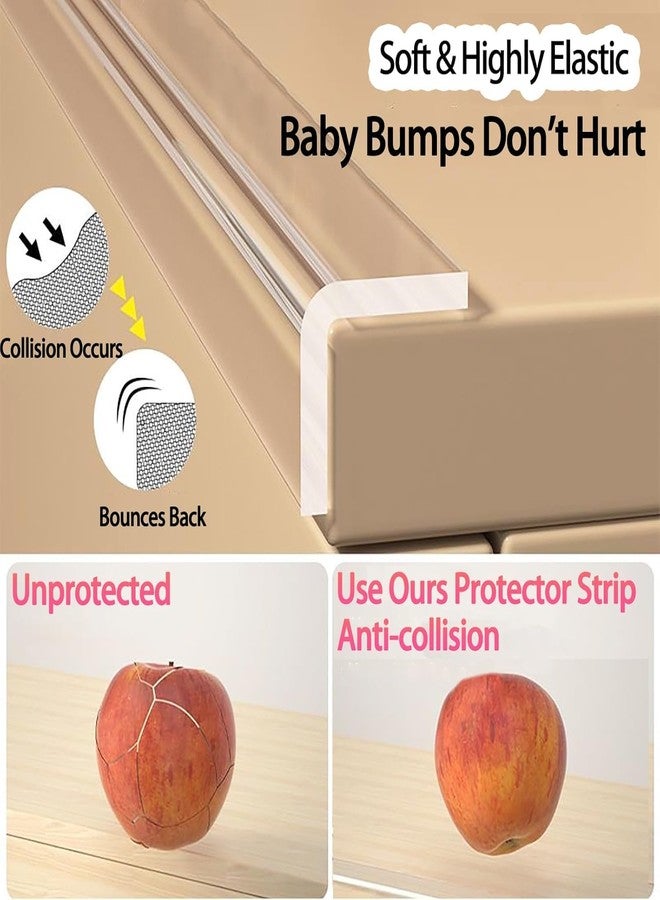 ZOMPAGO Clear Soft Corner Protectors for Furniture Strip, 2in (W) x 6.56FT(L),Sharp Edge & Table Bumper,Window Edge,Wall Protector,Soft Corner Guards Safe for Proof,Table Corner Protectors in Family - Image 4
