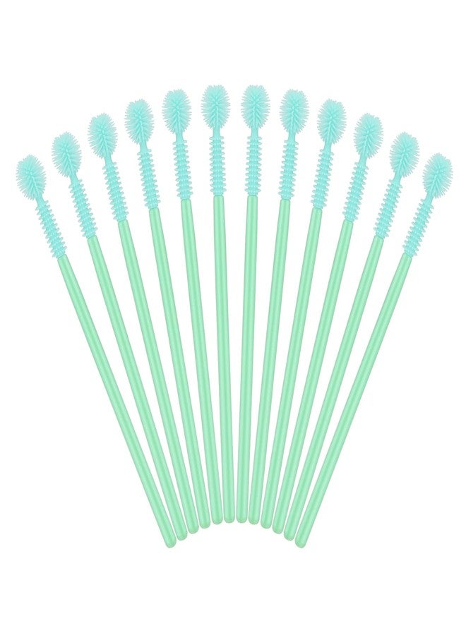 G2PLUS 50PCS Silicone Eyelash Brushes, Green Disposable Mascara Wands, Adjustable Ball- Shape Eyelash Spoolies, Eyebrow Brushes for Eyelash Extension and Makeup - Image 3