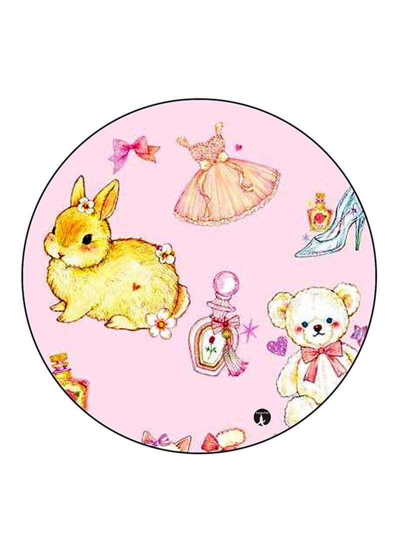 Rabbit Printed Mouse Pad  Multicolour