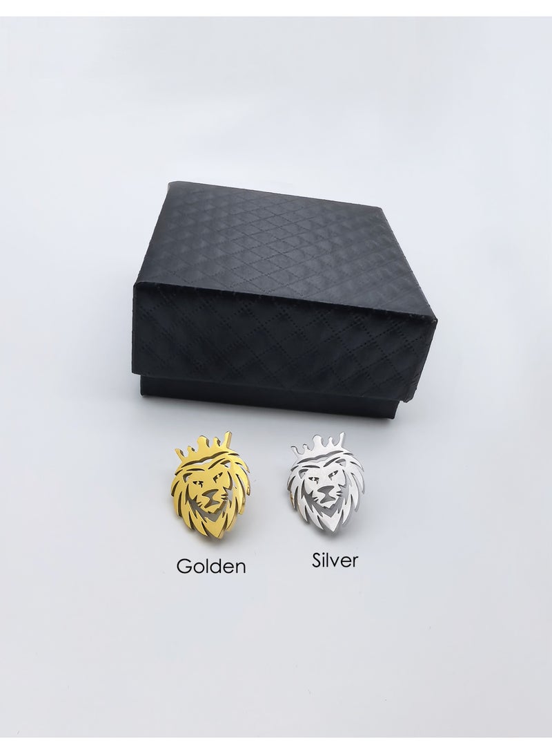 Pin Brooch, 1PC Premium Shinny Stainless Steel Pin Brooch for Women Men Children, Lapel Pins Shirt Collar Brooch Buckle Lapel Pins Badge Suit Clip Accessory for Clothing Bags Jackets Shirts - Image 4