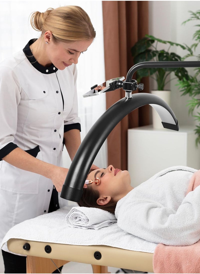 Bukela - Eyelash Lamp - Dimmable LED Floor Lamp Lash Light for Eyelash Extensions, Salon SPA, Esthetician - Rotating Half-Moon Head, Shadowless Lighting, Adjustable Brightnes - Image 1