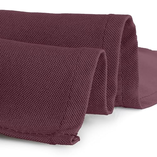 Gee Di Moda Square Tablecloth - 70 x 70 Inch Burgundy Table Cloth for Medium Square or Round Tables - Heavy Duty Washable Fabric - for Buffet Table, Holiday Party, Dinner, Wedding & Baby Shower - Image 3