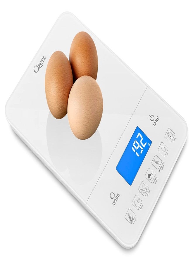 Ozeri Touch III 22 lbs (10 kg) Baker's Kitchen Scale with Calorie Counter, in Tempered Glass - Image 4