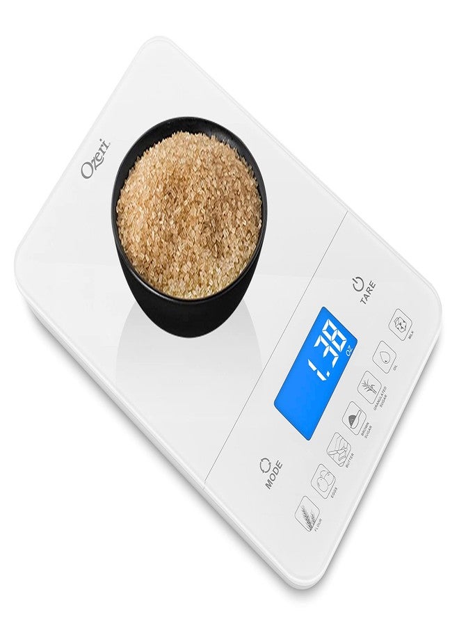 Ozeri Touch III 22 lbs (10 kg) Baker's Kitchen Scale with Calorie Counter, in Tempered Glass - Image 3