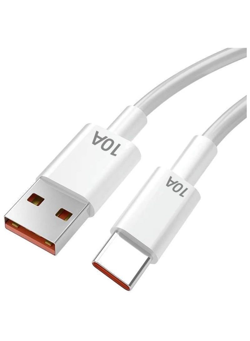 بيعتكلها كابل USB من النوع C بقوة 120 وات 10 أمبير سلك شحن سريع للهاتف المحمول سلك بيانات USB من النوع C من النوع C متوافق مع هاتف Xiaomi Honor V40 وSamsung Galaxy OnePlus (1 متر) - Image 1