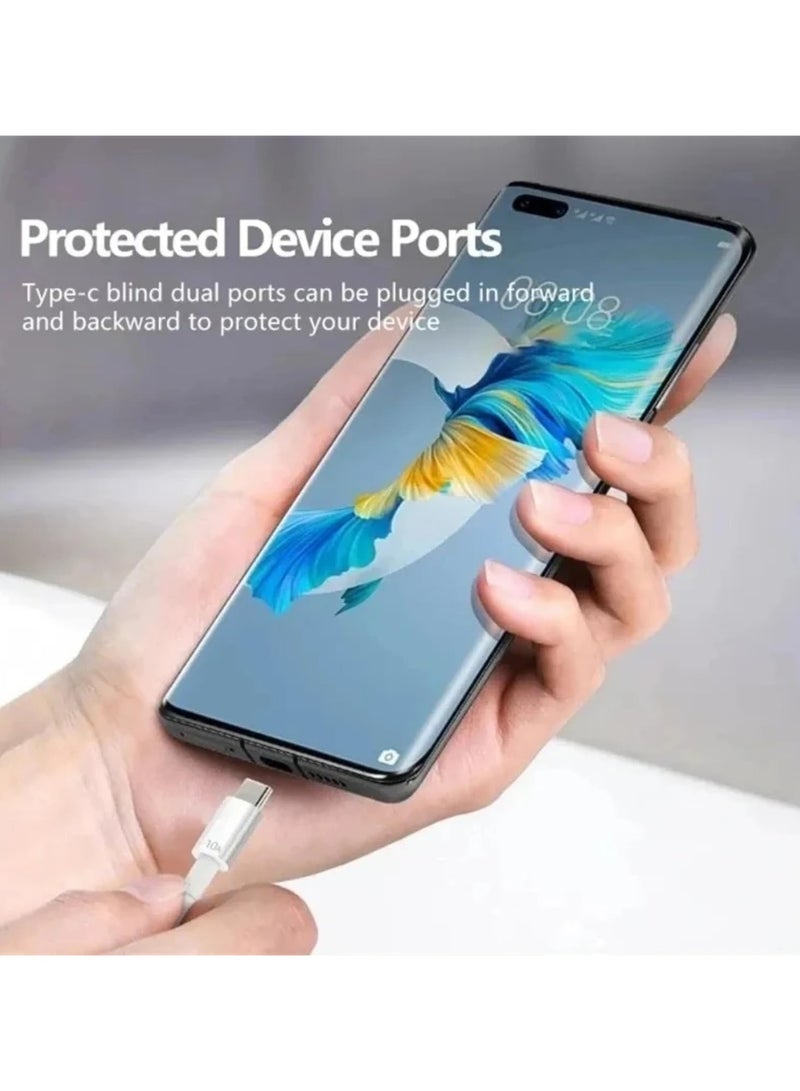 بيعتكلها كابل USB من النوع C بقوة 120 وات 10 أمبير سلك شحن سريع للهاتف المحمول سلك بيانات USB من النوع C من النوع C متوافق مع هاتف Xiaomi Honor V40 وSamsung Galaxy OnePlus (1 متر) - Image 2