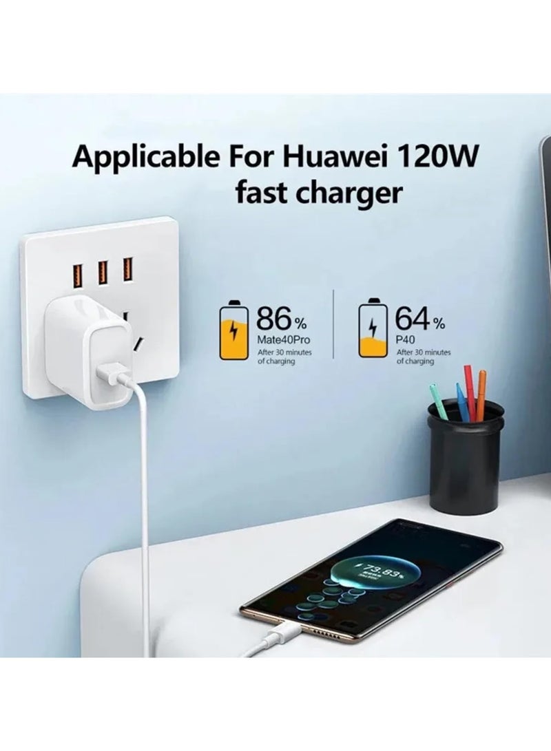 بيعتكلها كابل USB من النوع C بقوة 120 وات 10 أمبير سلك شحن سريع للهاتف المحمول سلك بيانات USB من النوع C من النوع C متوافق مع هاتف Xiaomi Honor V40 وSamsung Galaxy OnePlus (1 متر) - Image 3