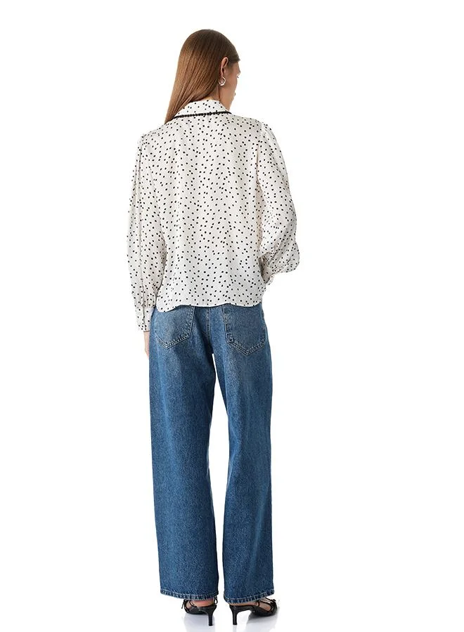 Koton  Polka Dot Satin Shirt for Women | Best Price UAE