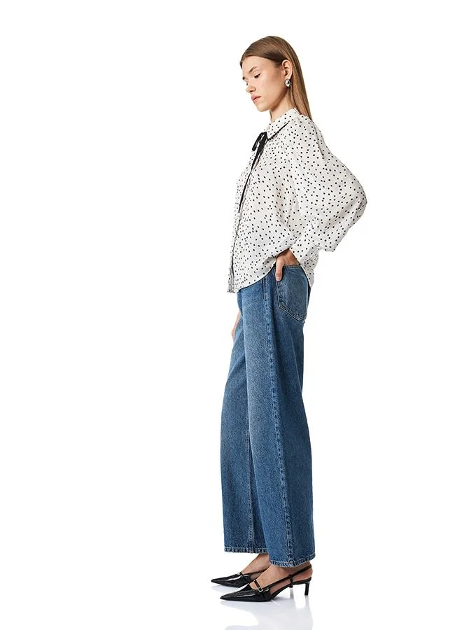 Koton  Polka Dot Satin Shirt for Women | Best Price UAE