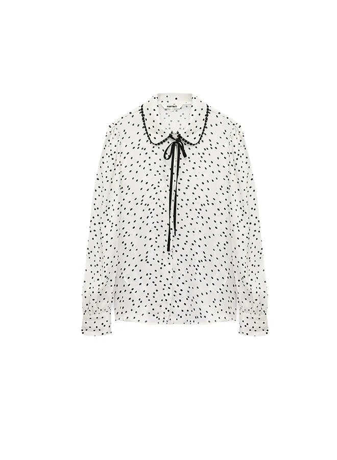Koton  Polka Dot Satin Shirt for Women | Best Price UAE