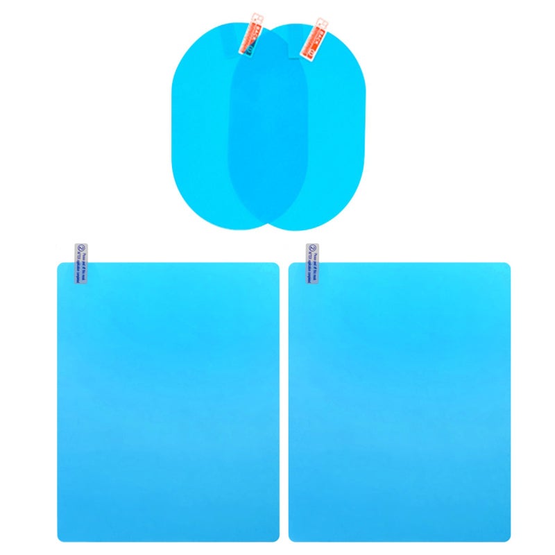 Anti-Fog Film: 1 Sky Blue Nano Coating Protective Film - Rainproof Waterproof Anti-Glare Rearview Mirror Film for Car Driving Safety, Side Window Clear Vision - Image 1