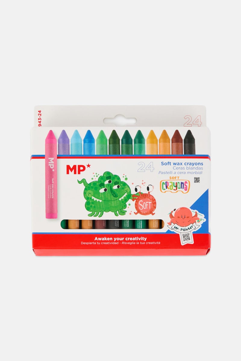 Toys For Less 24 Pieces Soft Wax Crayons Set - Image 1