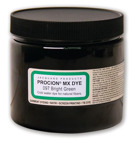 Jacquard Procion Mx Dye - Tie Dye Powder - Bright Green - 8 oz - Cold Water Fiber Reactive Dye Made in USA - Image 1