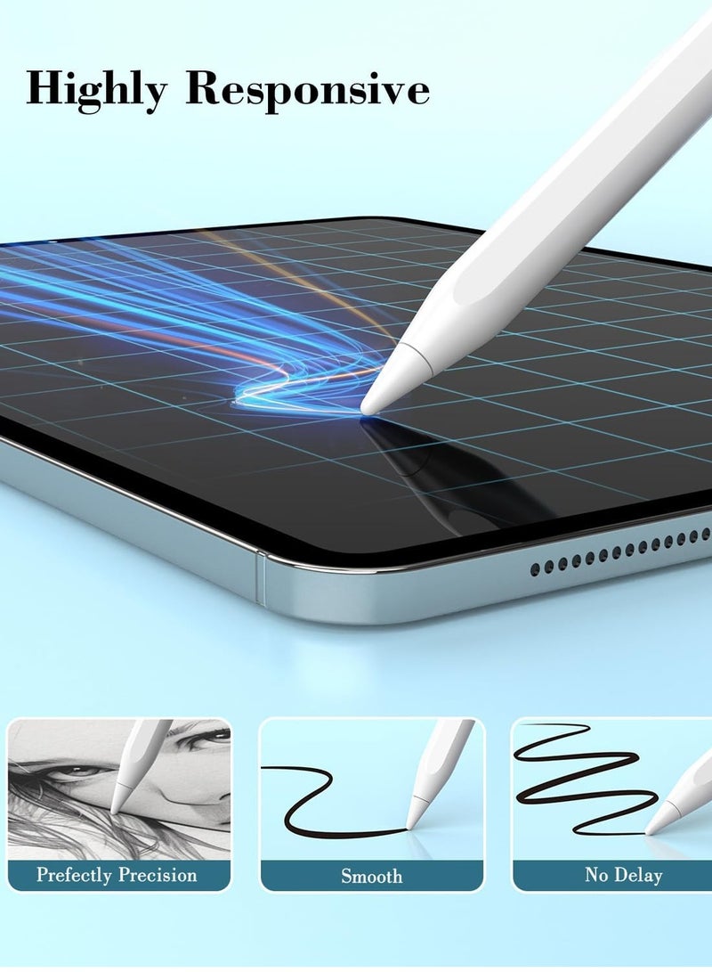 Acu Kids Stylus Pen for iPad with Palm Rejection, 10 Minutes Fast Charge, Compatible with iPad Air 3/4/5, iPad Mini 5/6, iPad 6/7/8/9/10th Generation, iPad Pro 11" & 12.9". (White) - Image 5