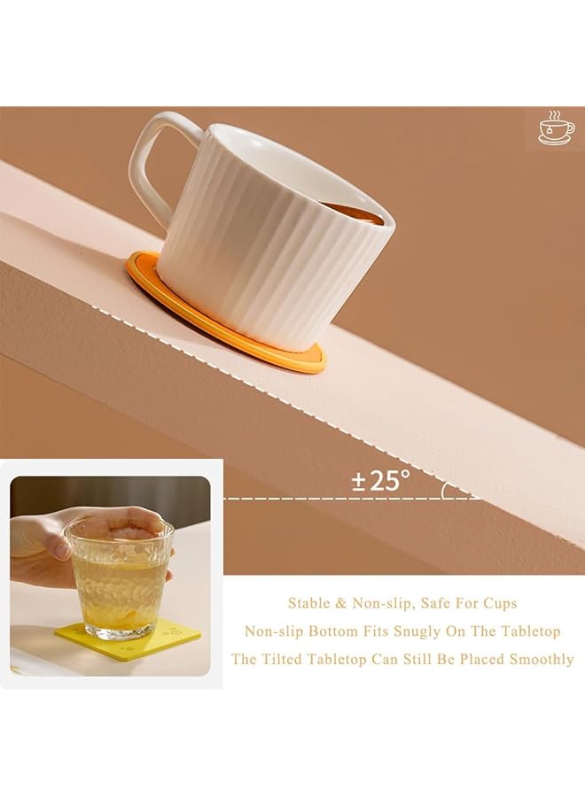 إيروريكس مجموعة من 8 قطع من قواعد الأكواب للمشروبات، قواعد أكواب سميكة من مادة البولي فينيل كلوريد لتزيين المنزل والمطبخ، حصيرة أكواب مقاومة للماء والزيت، قواعد أكواب لحماية الطاولة مناسبة لأكواب مختلفة - Image 3