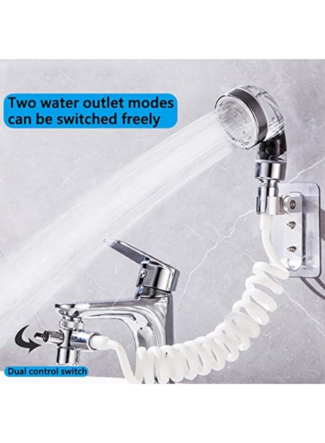 يلا جوي مجموعة رشاشات الصنبور، حوض الاستحمام، الحمام - المرافق - حوض الاستحمام - فوهة قابلة للتركيب على رأس الدش، مهوية دوارة مع خرطوم قابل للسحب بطول 10 أقدام، لا حاجة للحفر - Image 4