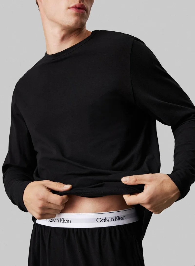 CALVIN KLEIN Men's Pants Pyjama Set - Modern Cotton, Black - Cotton