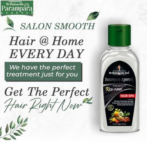 Parampara Ayurved Kesh Purna Hair Spa | Ayurvedic Hair Treatment with Bhringaraj, Liquorice & Vitamin E | Deep Conditioning & Nourishing | 300ml - Image 5