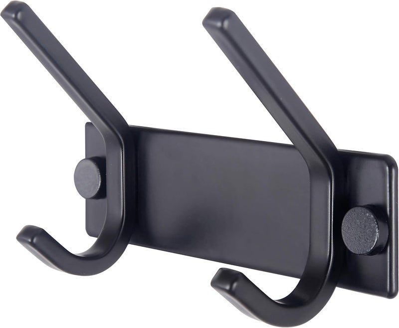 WEBI Coat Rack Wall Mounted,2 Coat Hooks for Hanging Coats,Hook Rack Hook Rail Coat Hanger Wall Coat Rack with Hooks for Clothes,Jacket,Black - Image 1