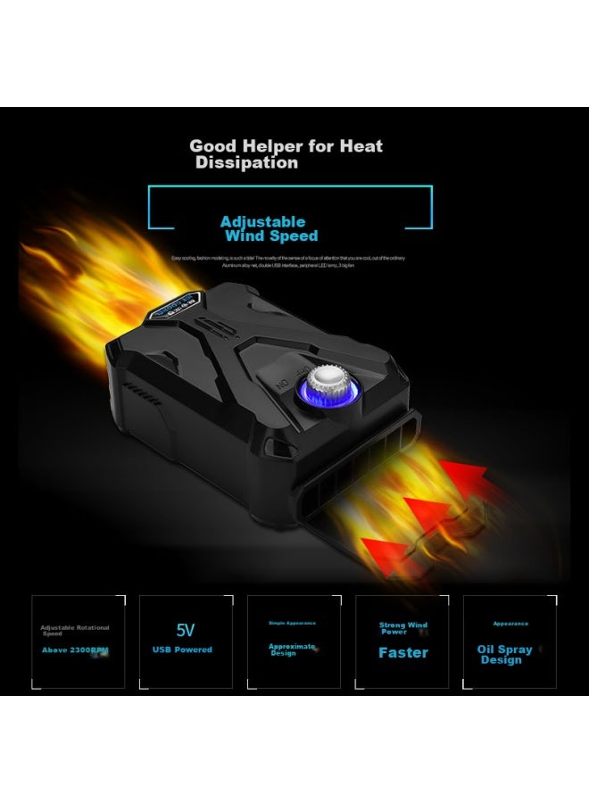 ICE COOREL مروحة طرد هواء لابتوب آيس كورييل F1 (مروحة طرد/ملحقات لابتوب/شفط جانبي/تبريد بالشفط) - Image 5