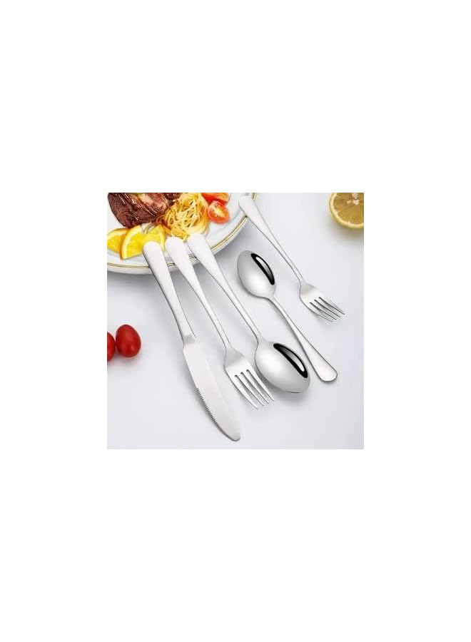 vesus 40PCS Silver Flatware Set - Image 2